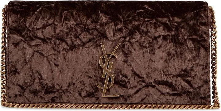 Kate crushed velvet shoulder bag