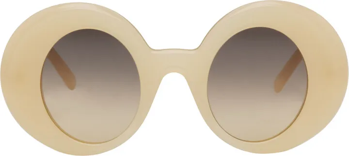 Loewe Beige Round Sunglasses