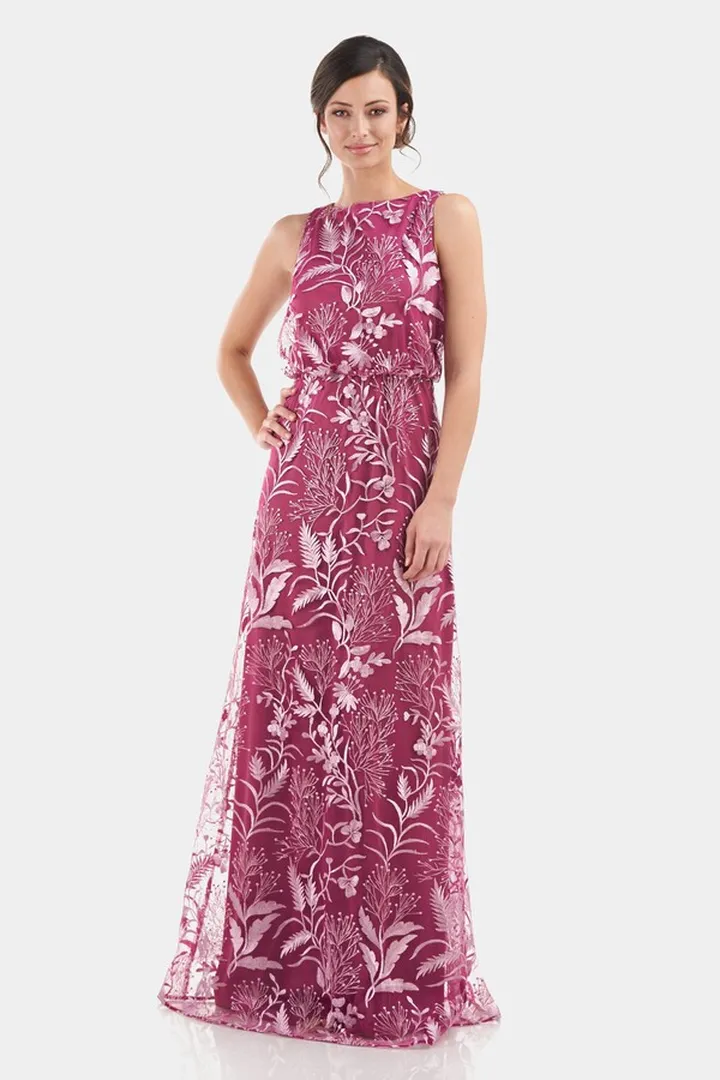 Rita Boat Neck Blouson Gown
