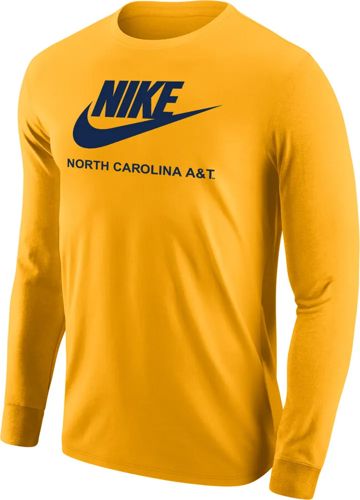 Nike Men's College 365 (North Carolina A&T) Long-Sleeve T-Shirt in Brown