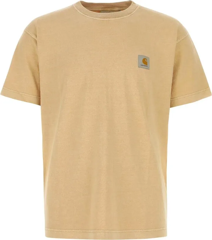 Oversize t-shirt realized in pure cotton enriched by tonal logoed label on the chest.