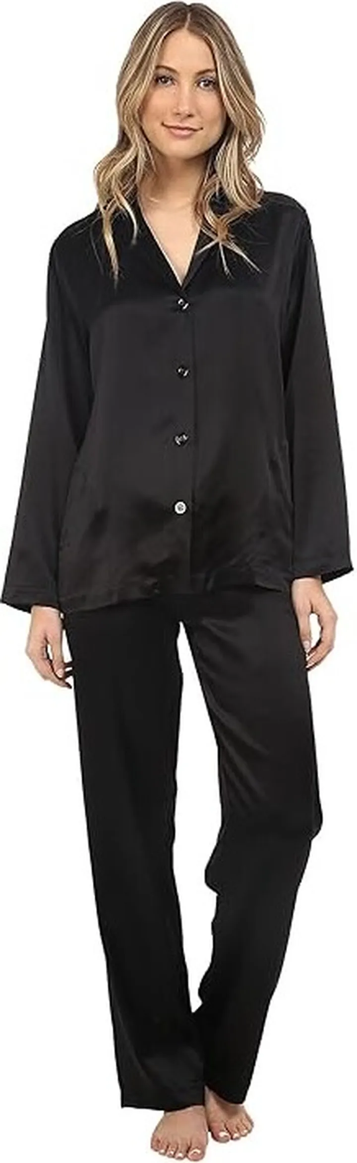 La Perla Silk Pajama (Black) Women's Pajama Sets