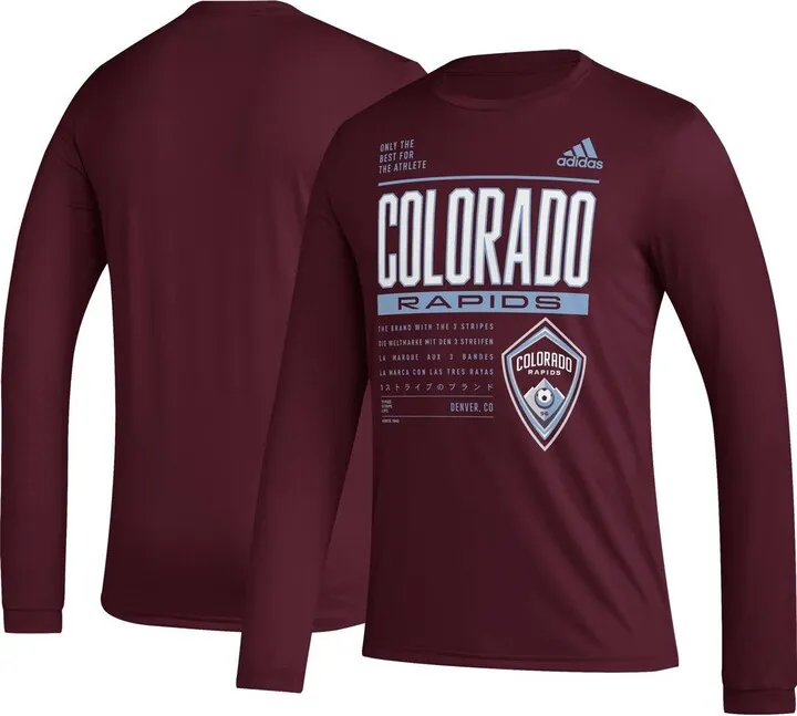 Men's adidas Burgundy Colorado Rapids Club Dna Long Sleeve T-shirt