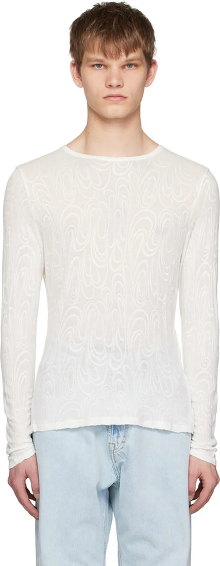 Our Legacy White Semi-Sheer Long Sleeve T-Shirt