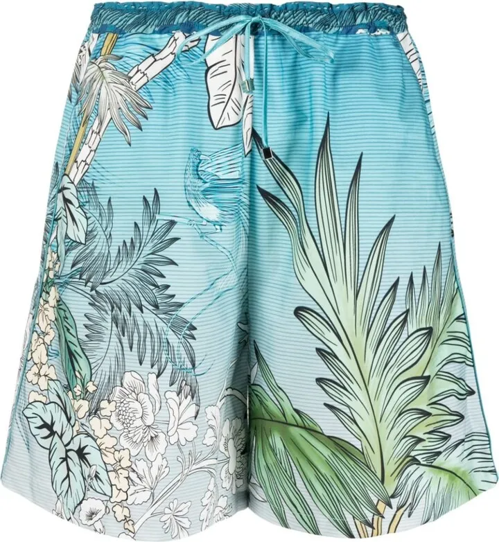 Ombré-Effect Cotton Shorts