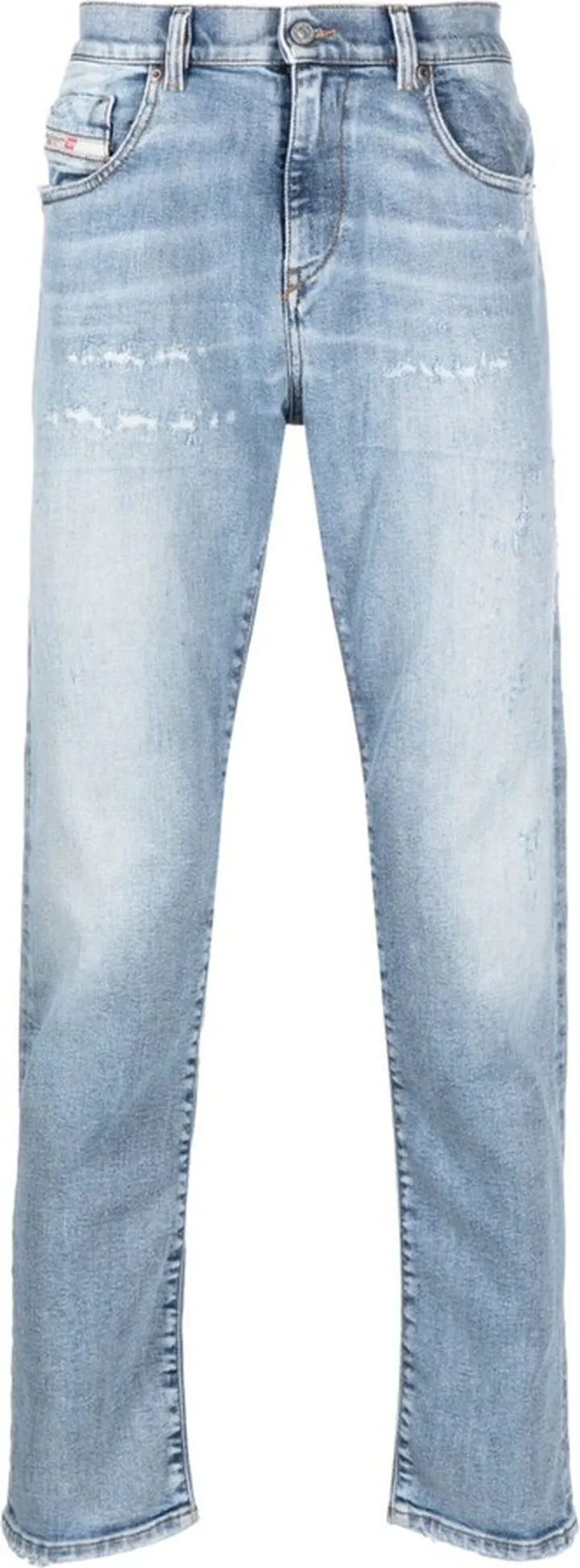Distress Stretch-Cotton Skinny Jeans