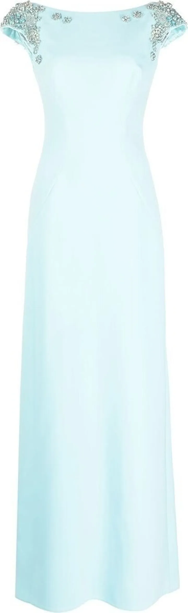 Rosamund crystal-embellished cap-sleeve gown