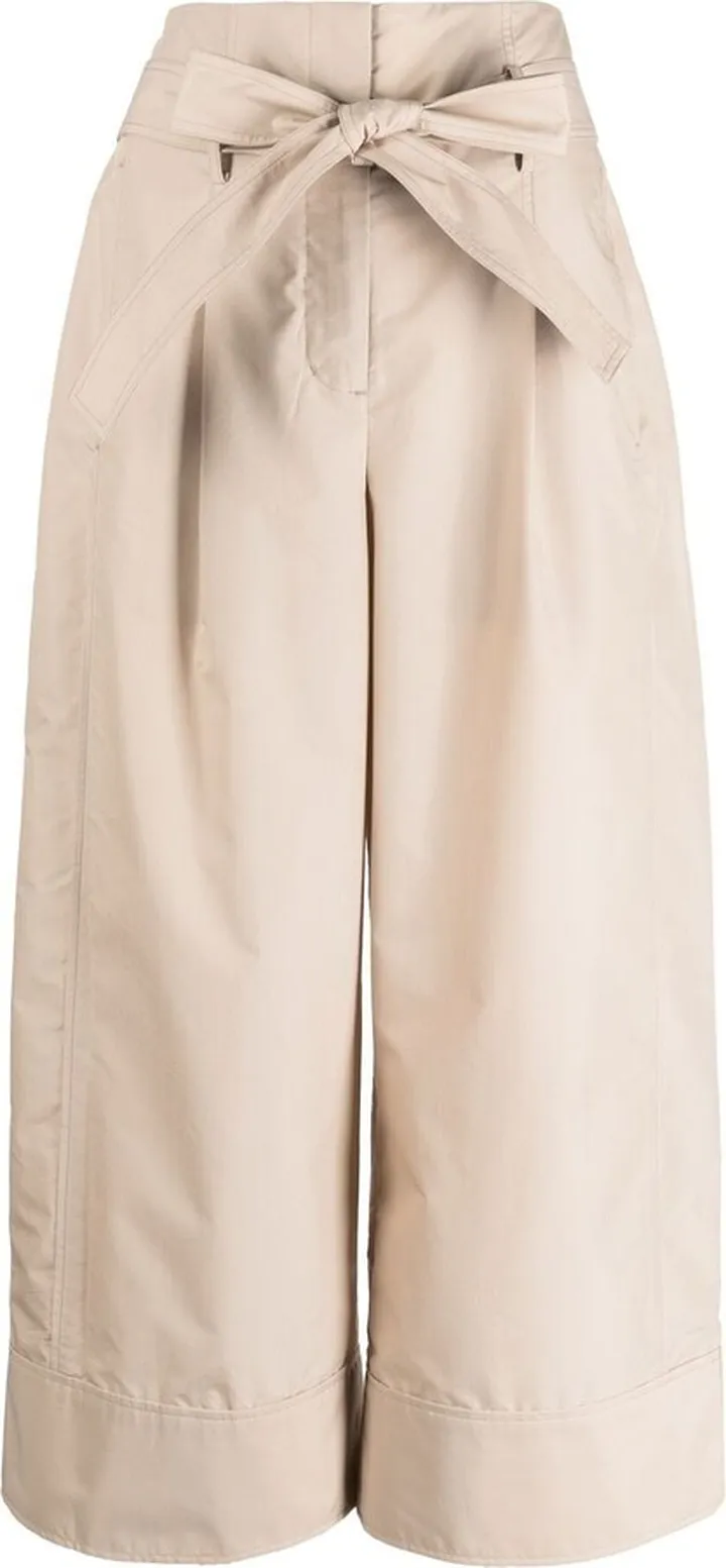 Pleat-Detail Cropped Trousers