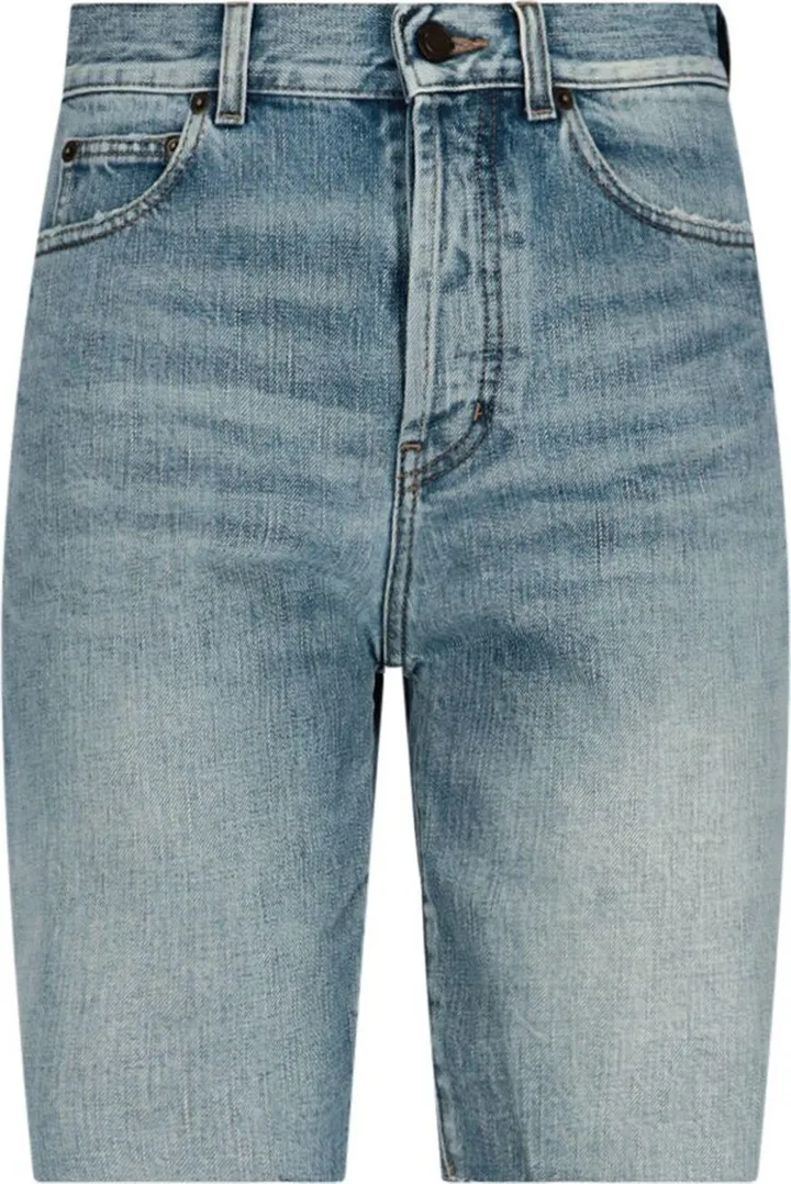 Raw-cut Denim Shorts