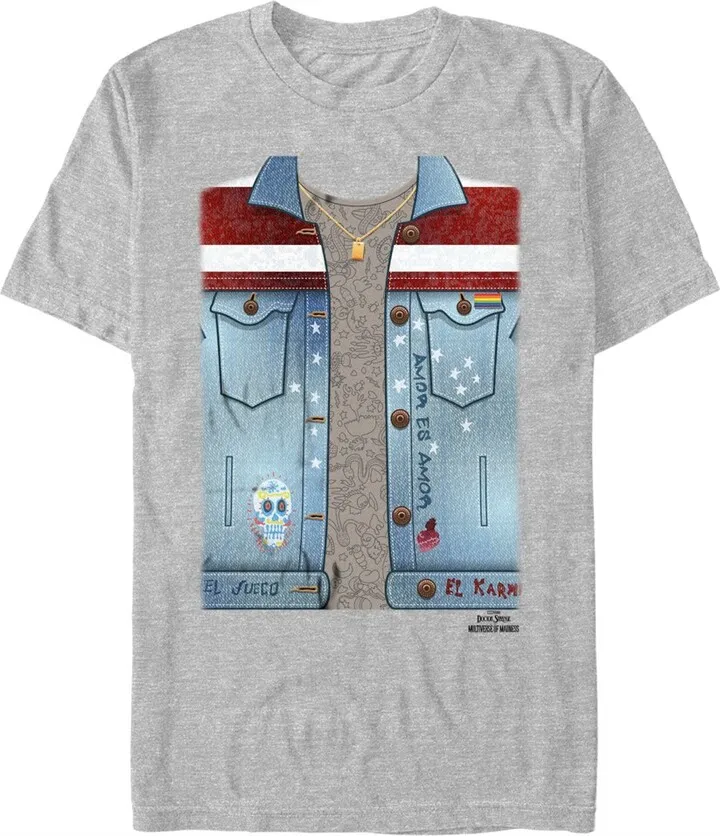 Men's Marvel Doctor Strange in the Multiverse of Madness America Chavez Costume T-Shirt - Athletic Heather - X Large