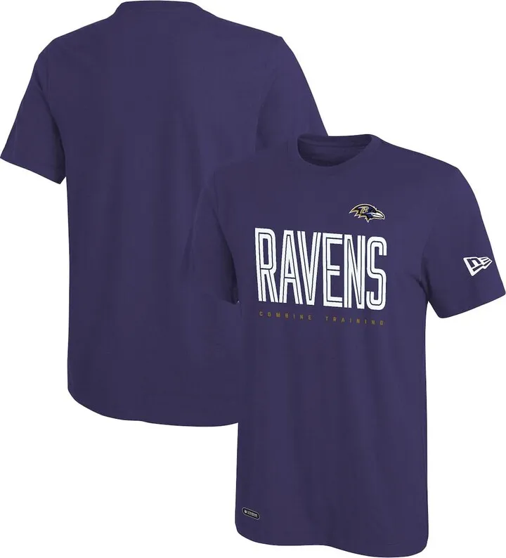 Men's New Era Purple Baltimore Ravens Combine Authentic Training Huddle Up T-shirt