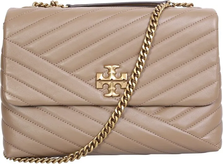Kira Chevron Bag Beige