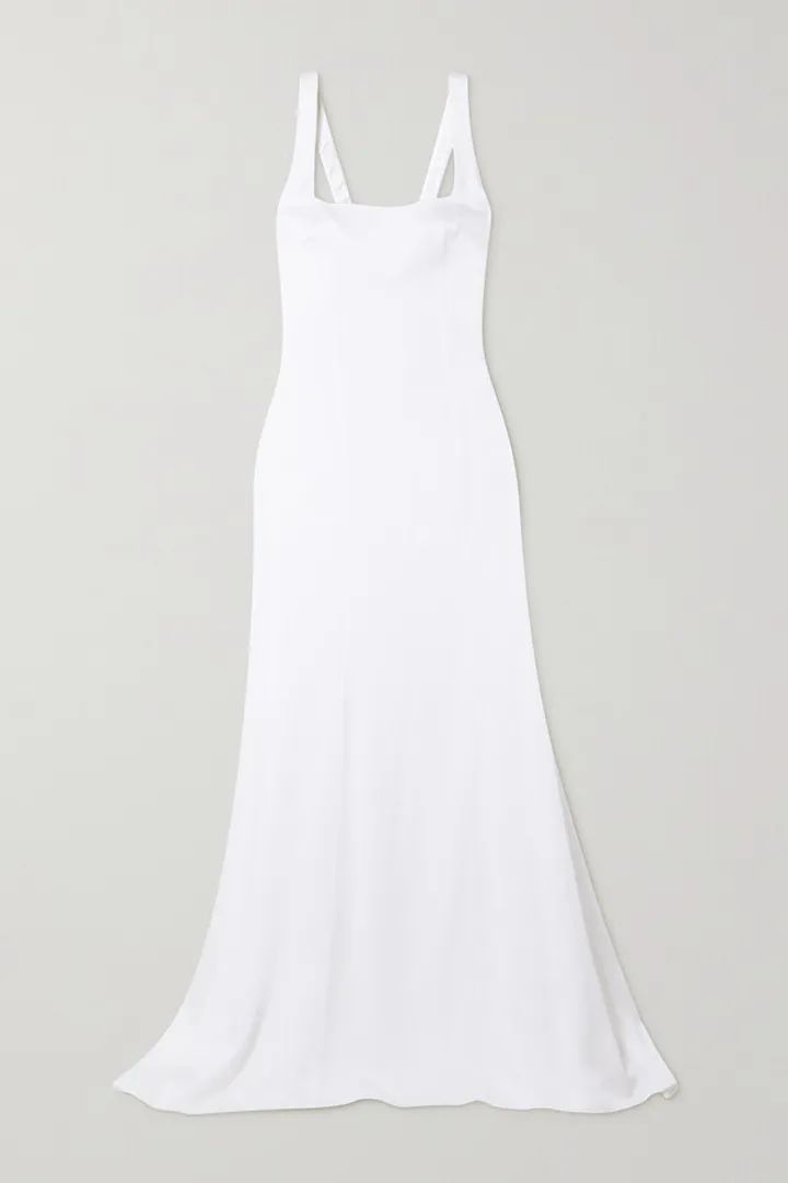 Galvan - Hampshire Satin-crepe Gown - White