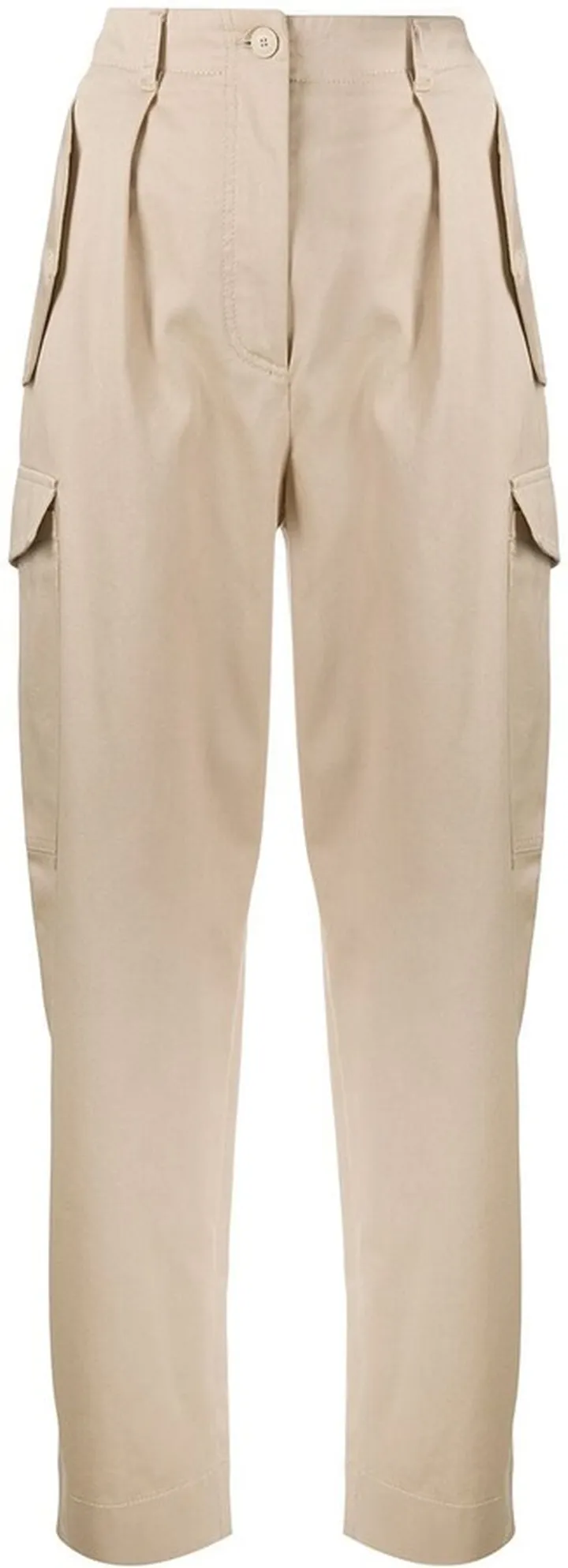 High-Waisted Cargo Trousers