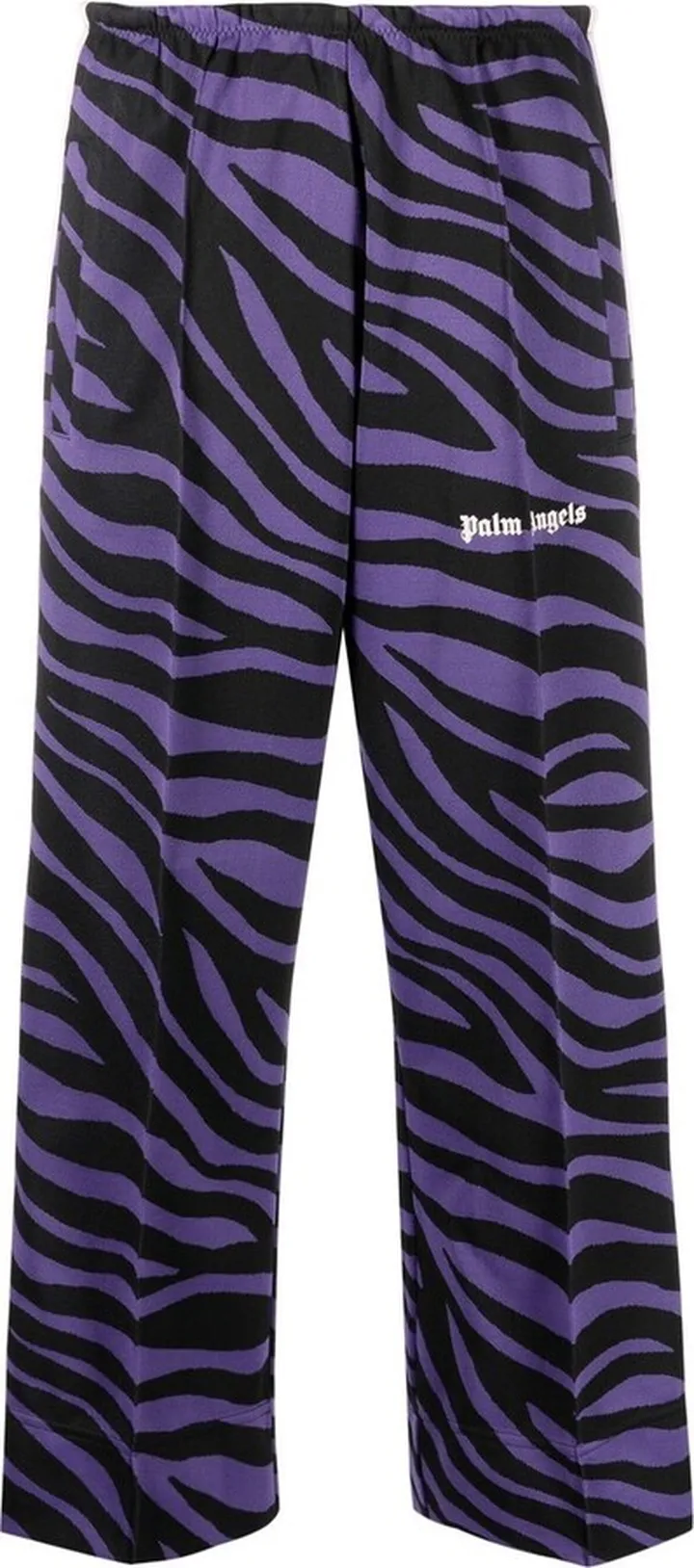 Zebra-Print Cropped Trousers