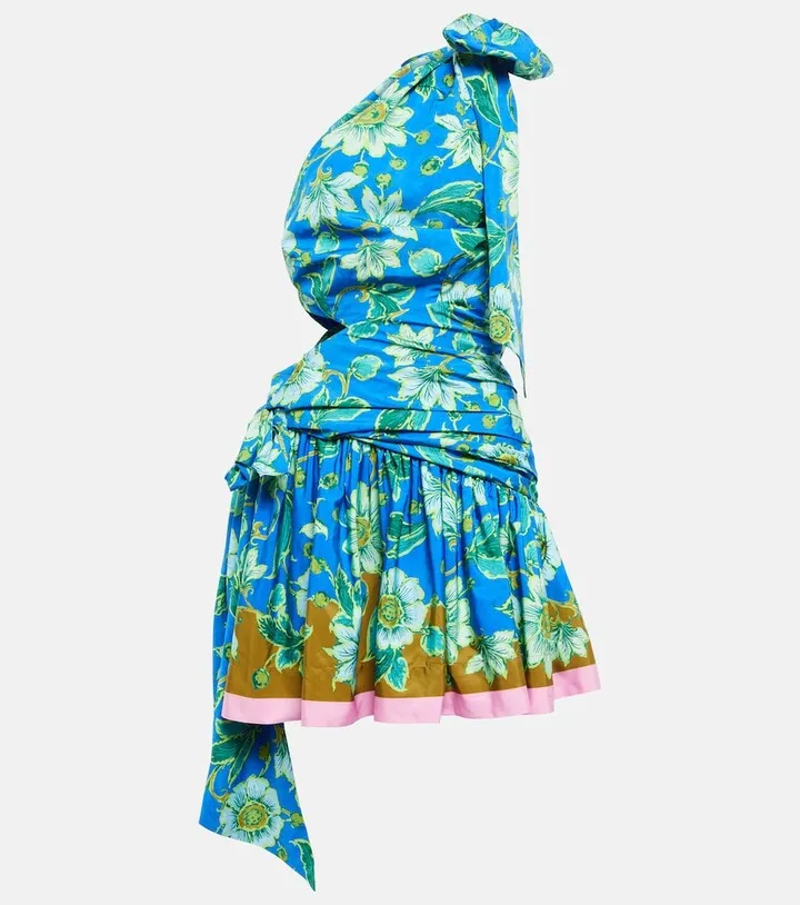 Floral one-shoulder minidress