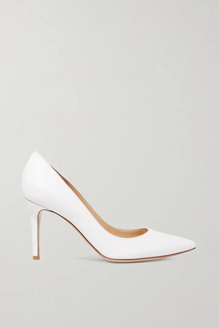 Gianvito Rossi - 85 Leather Pumps - White