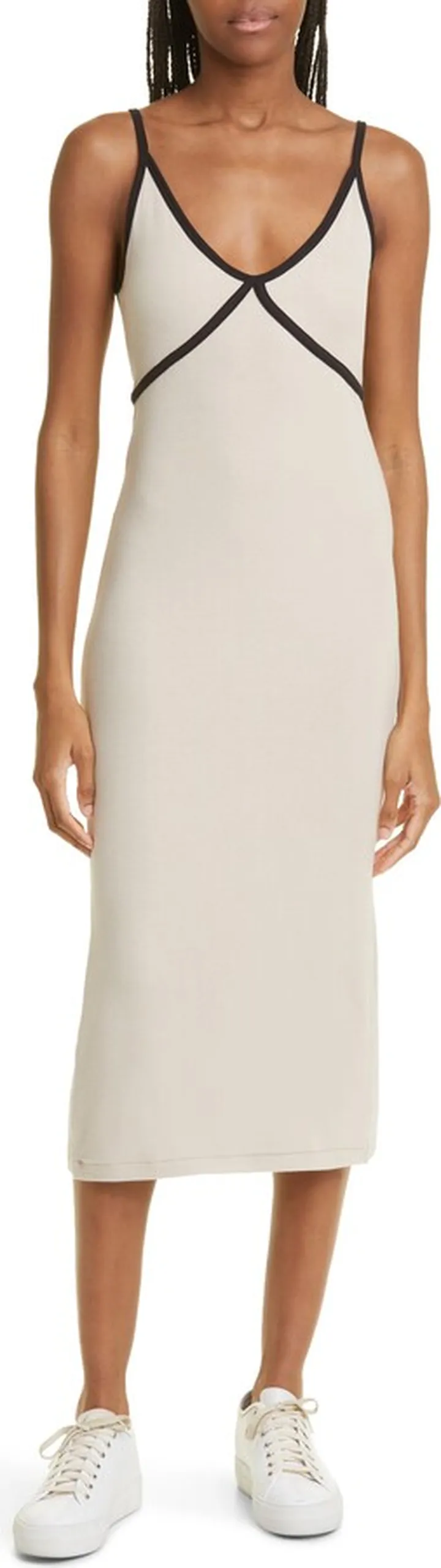 Contrast Trim Camisole Sweater Dress