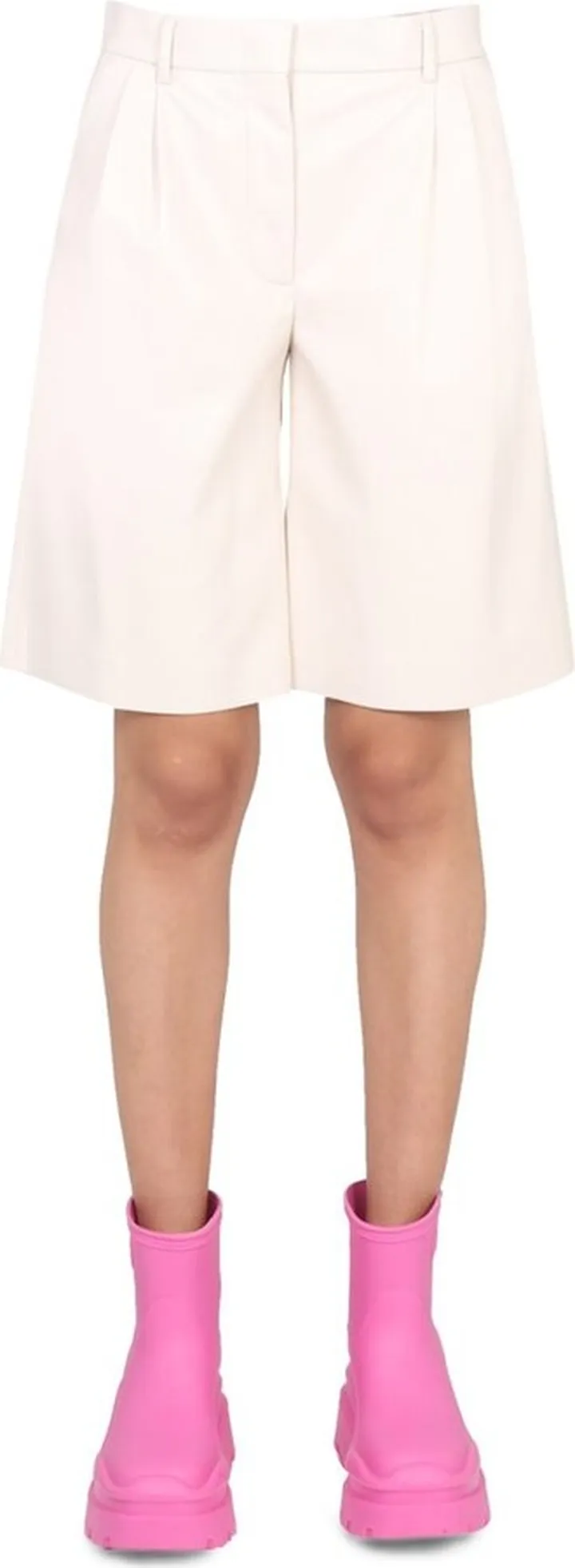 MSGM Faux Leather Bermuda Shorts