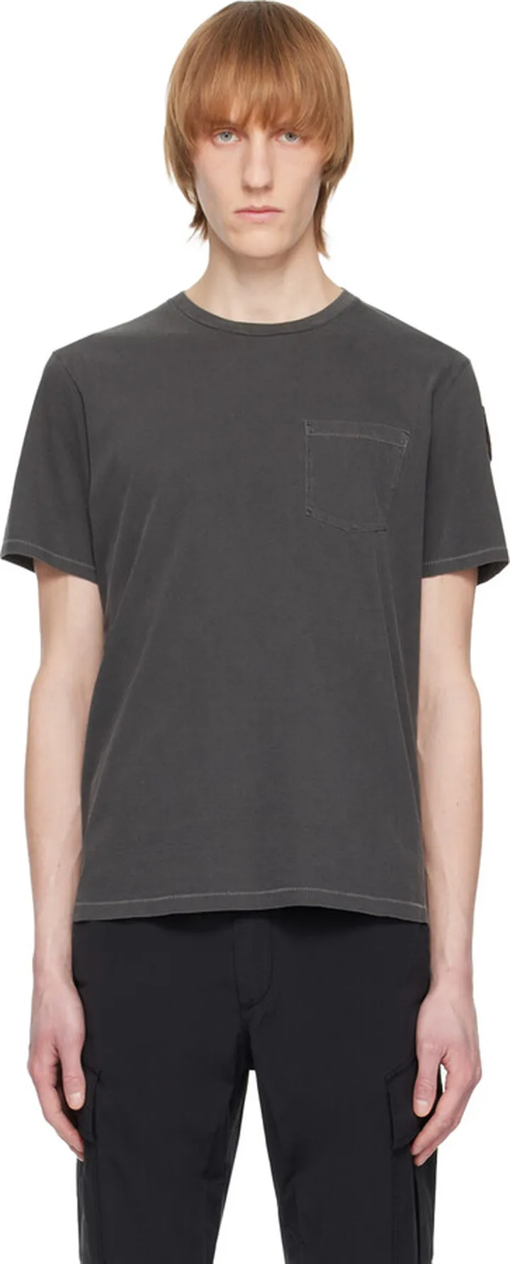 Parajumpers Gray Patch Pocket T-Shirt