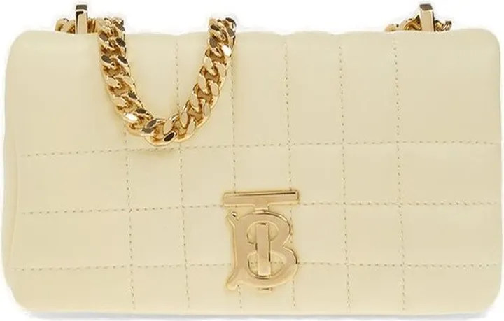 Burberry Logo-Plaque Quilted Chain-Linked Shoulder Bag