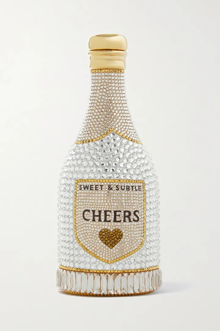 JUDITH LEIBER COUTURE - Bottle Forever Crystal-embellished Gold-tone Clutch - One size