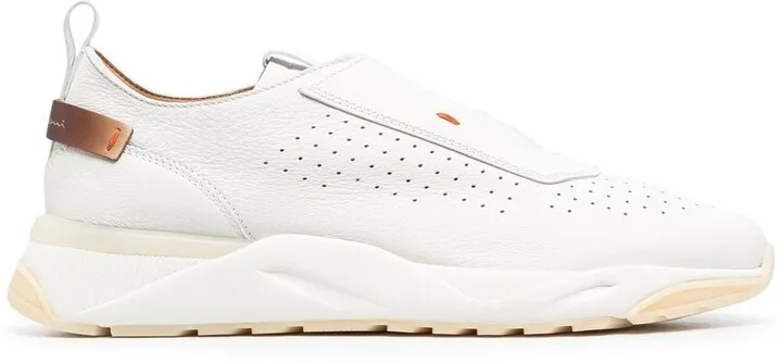 Low-Top Perforated Leather Sneakers