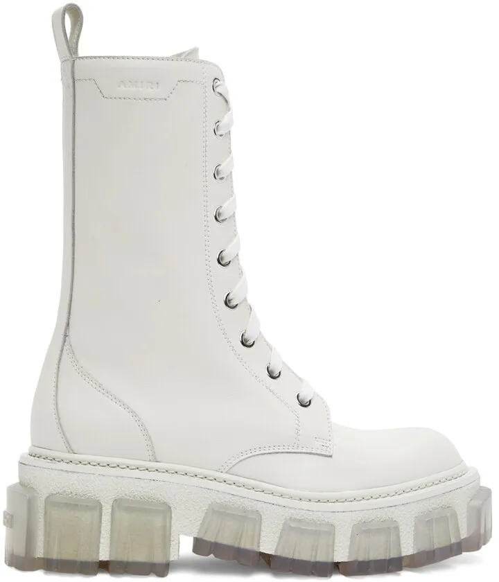 AMIRI White Lug Combat Boots