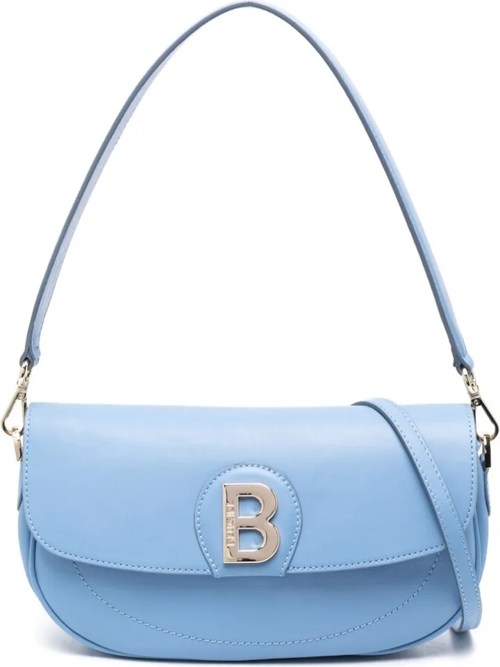 Logo-Plaque Leather Shoulder Bag