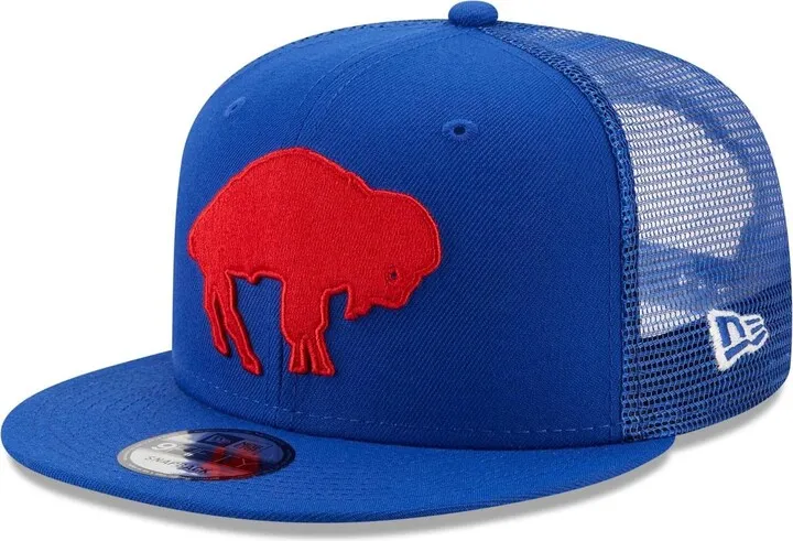 Men's New Era Royal Buffalo Bills Historic Logo Classic Trucker 9FIFTY Snapback Hat