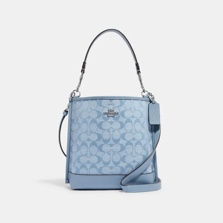 Mollie Bucket Bag 22 In Signature Chambray