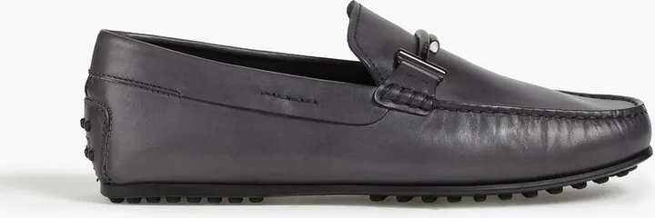 + Alber Elbaz Double T leather driving shoes