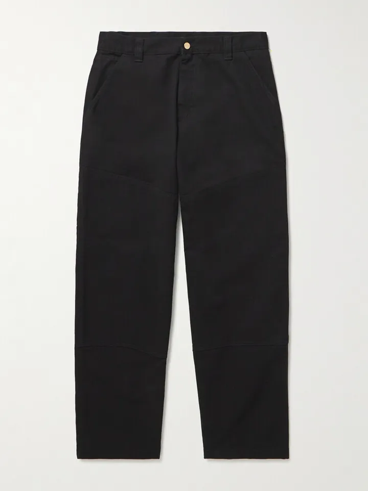 Wide-Leg Cotton-Canvas Trousers