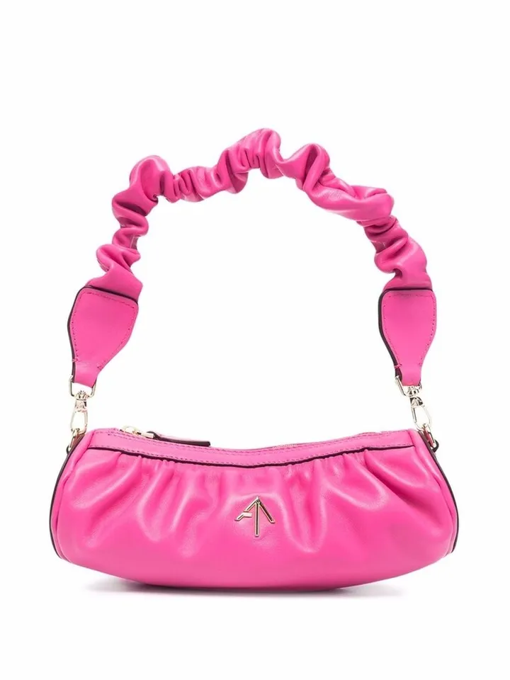 Mini Cylinder leather tote bag