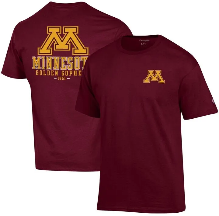 Men's Champion Maroon Minnesota Golden Gophers Stack 2-Hit T-shirt