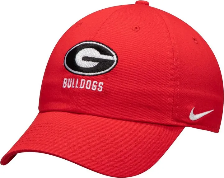 Men's Nike Red Georgia Bulldogs Logo Statement Heritage 86 Adjustable Hat