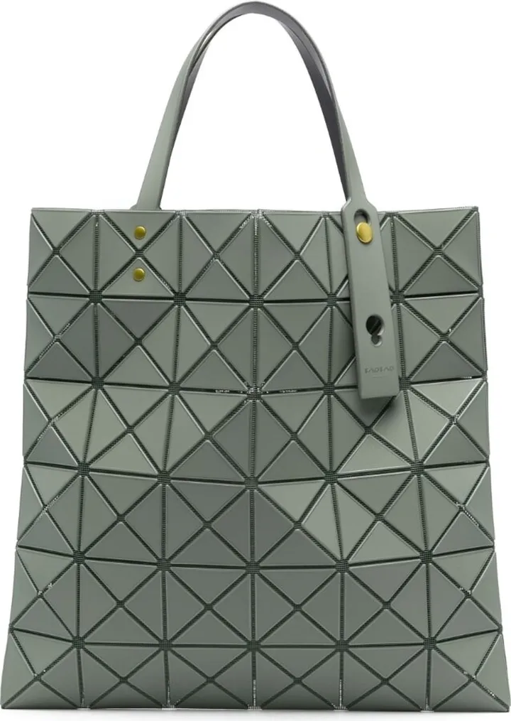 Lucent geometric-pattern tote bag