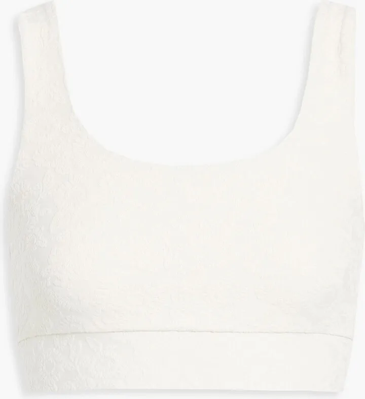 Stretch-jacquard sports bra