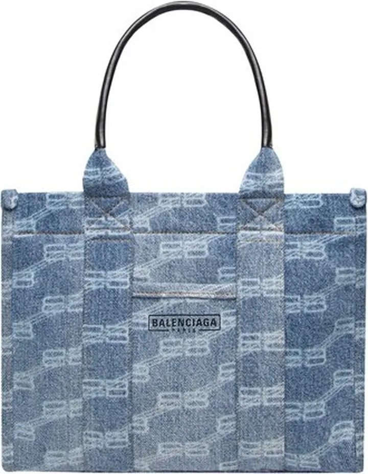 BB monogram denim tote bag