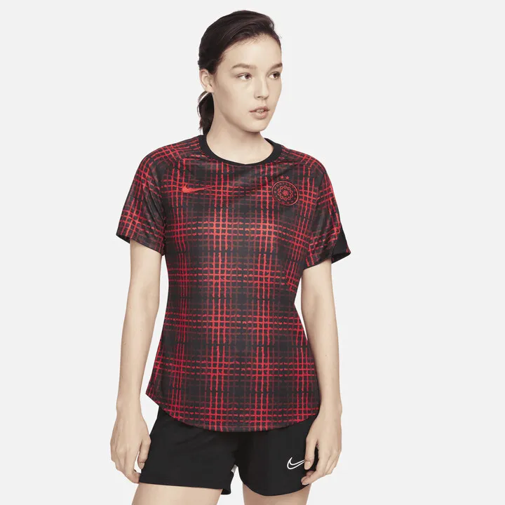Portland Thorns FC Nike Women's Dri-FIT Pre-Match Soccer Top in Black