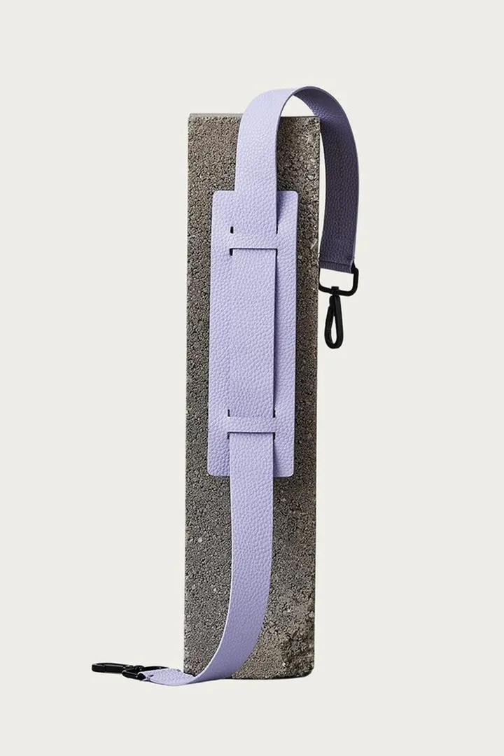 Leather Shoulder Strap in Lilac