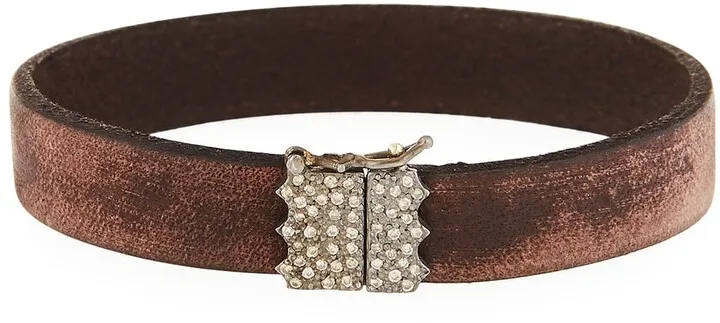 New World Diamond & Leather Bracelet