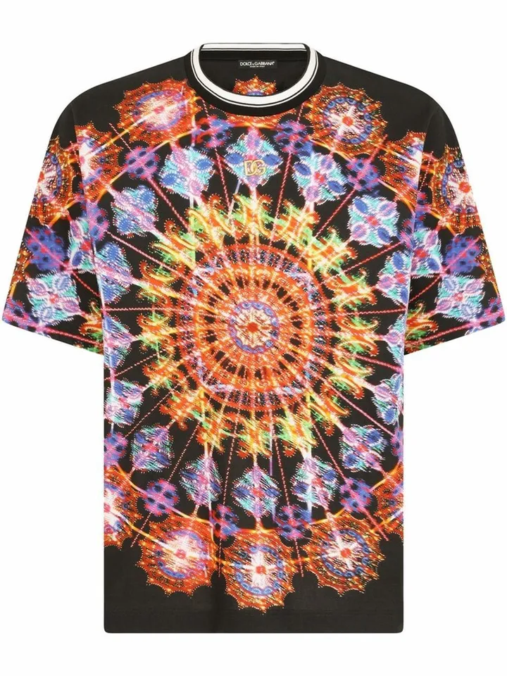 kaleidoscope print short-sleeve T-shirt