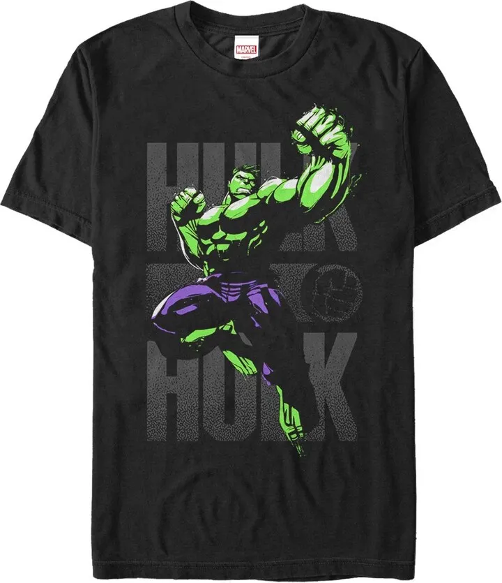 Men's Marvel Hulk T-Shirt - Black - Medium