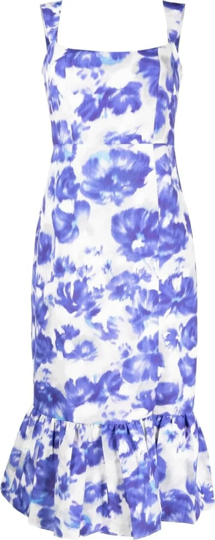 Laura watercolour-effect midi dress