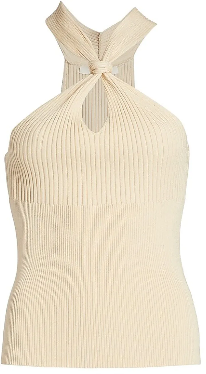Andrea Rib-Knit Halter Top