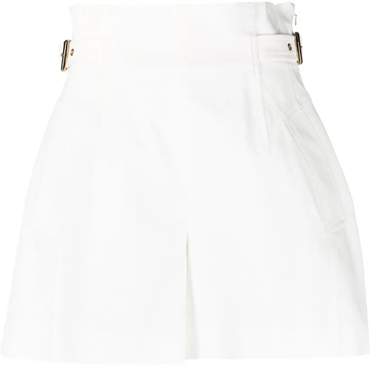 High-Rise Gathered Shorts