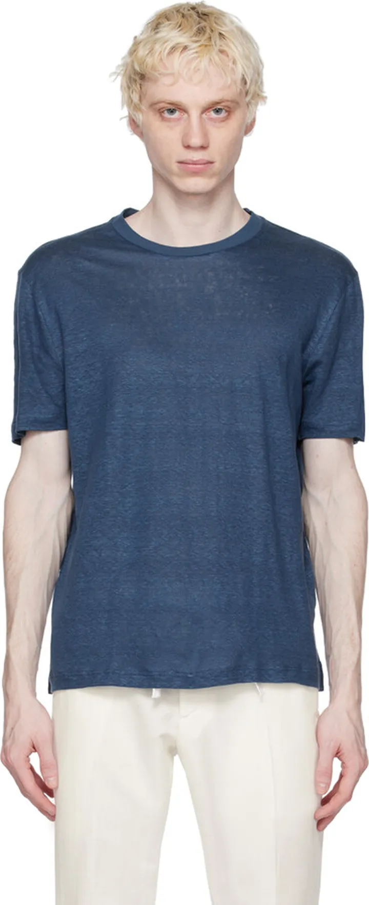 Brioni Blue Crewneck T-Shirt