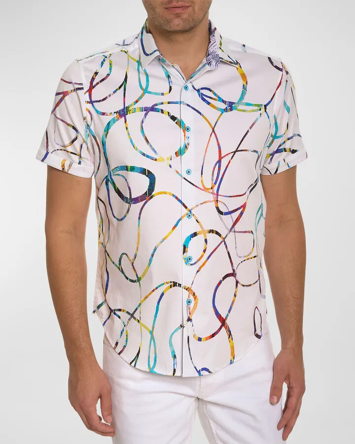 Men's Rampage Cotton-Stretch Short Sleeve Shirt