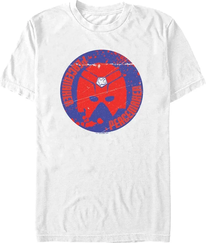 Men's Peacemaker Red Helmet T-Shirt - White - Large